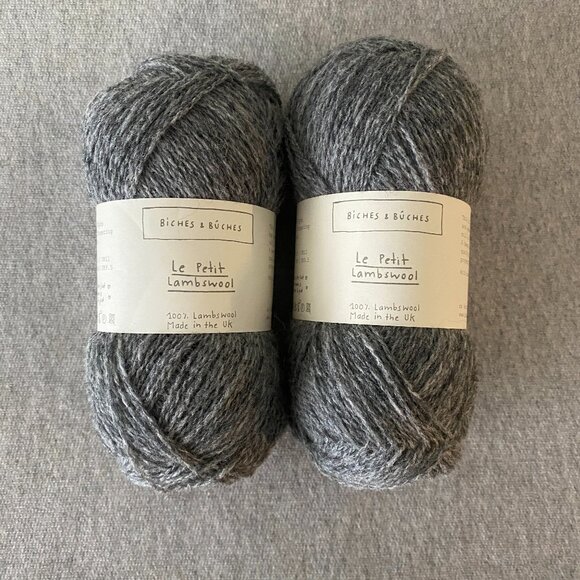 NWT Biches & Buches Le Petit Lambswool Colour Medium Grey Lot of 2 - Picture 1 of 6
